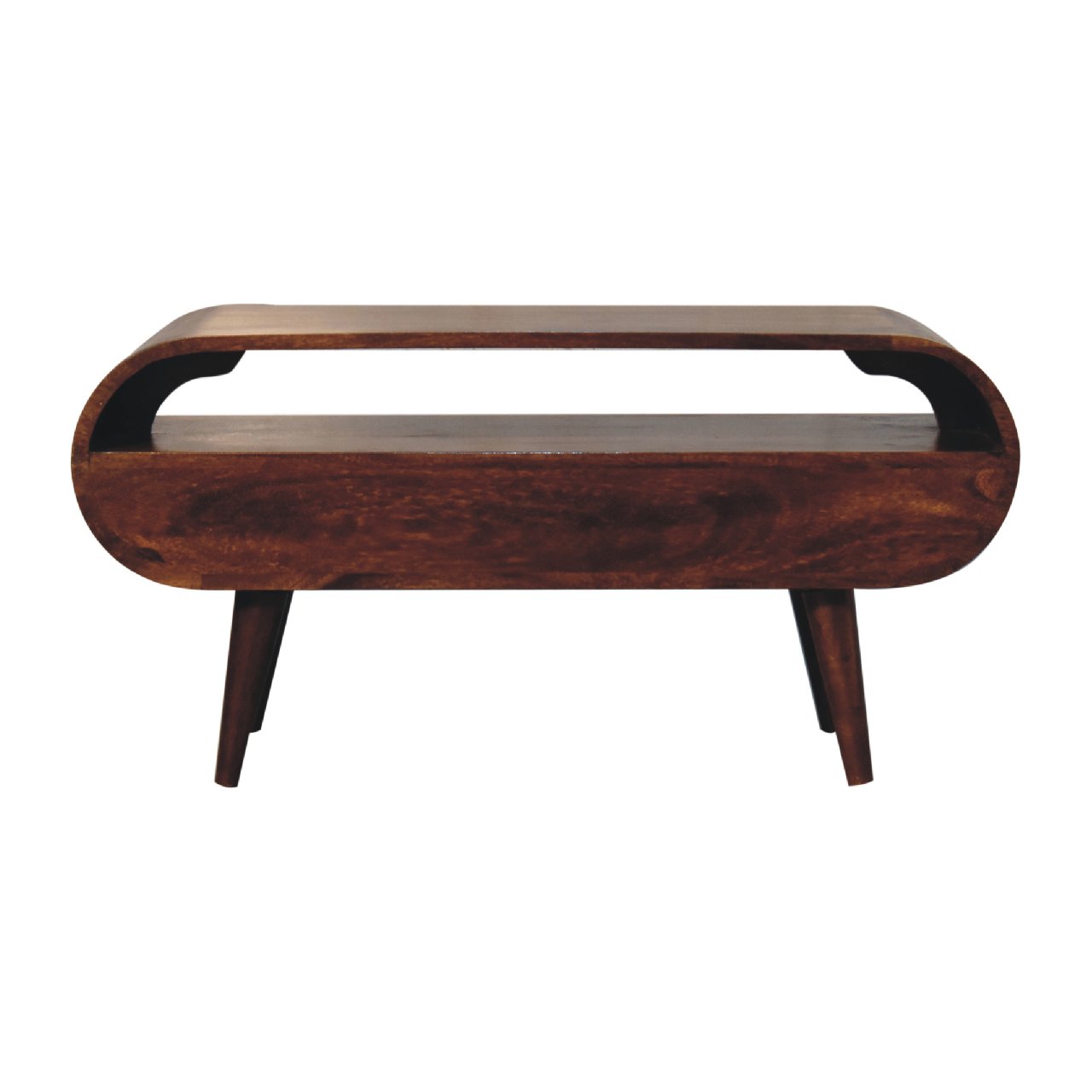 Chestnut TV Stand Circular