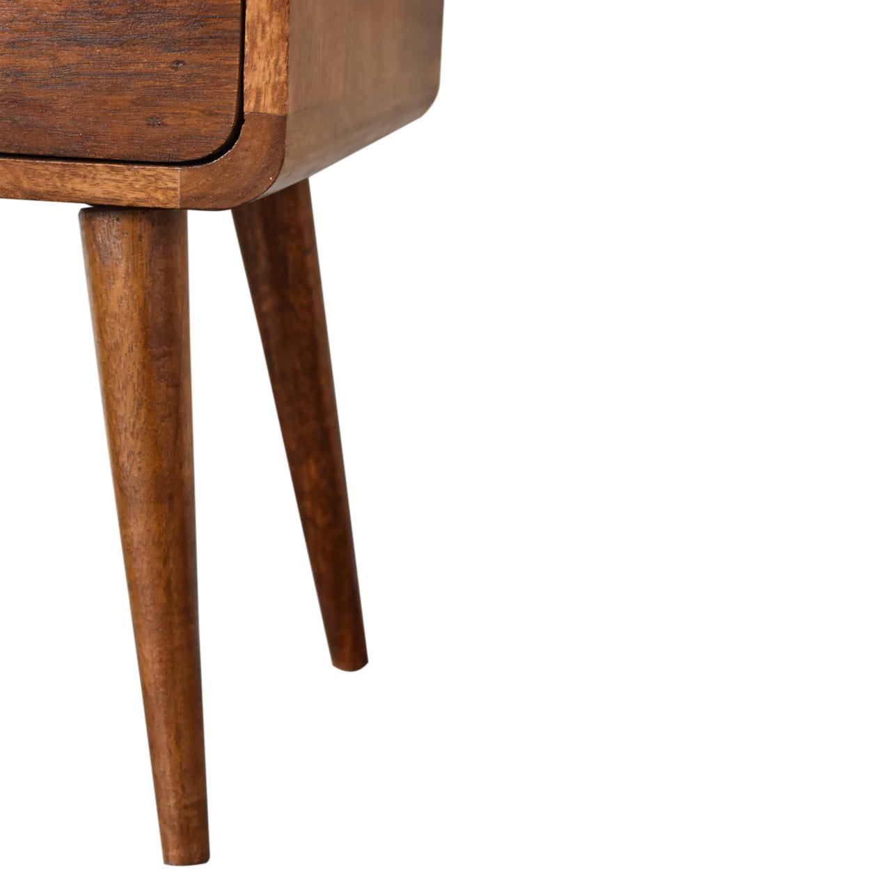 Chestnut Bedside Mini Curved