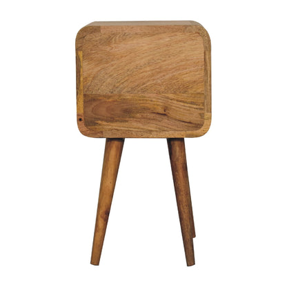 Mini Oak-ish Bedside Curved