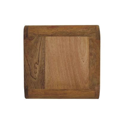 Wall mounted Bedside - Mini Curved Oak finish