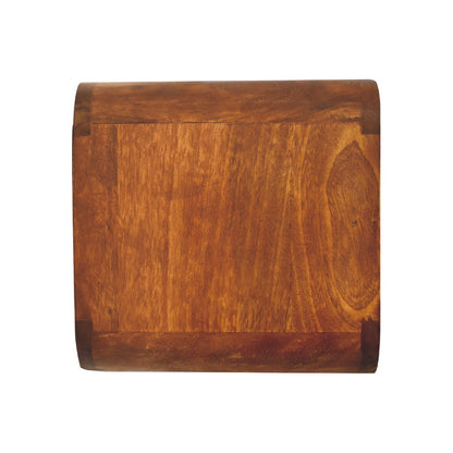 Wall mounted Bedside - Mini Curved Chestnut finish
