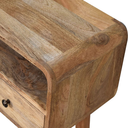 Oak-ish Console Table Mini Curved