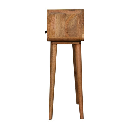 Oak-ish Console Table Mini Curved