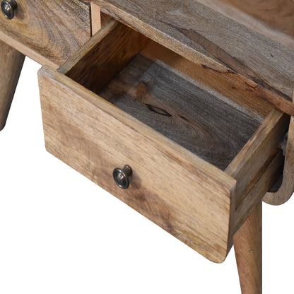 Oak-ish Media Unit Mini Curved