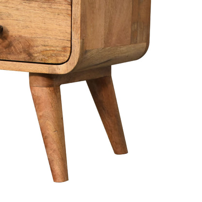 Oak-ish Media Unit Mini Curved
