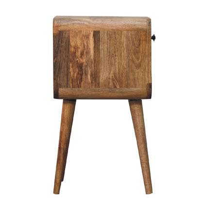 Mini Oak-ish Bedside Curve Lower