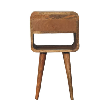 Mini Oak-ish Bedside Curve Lower