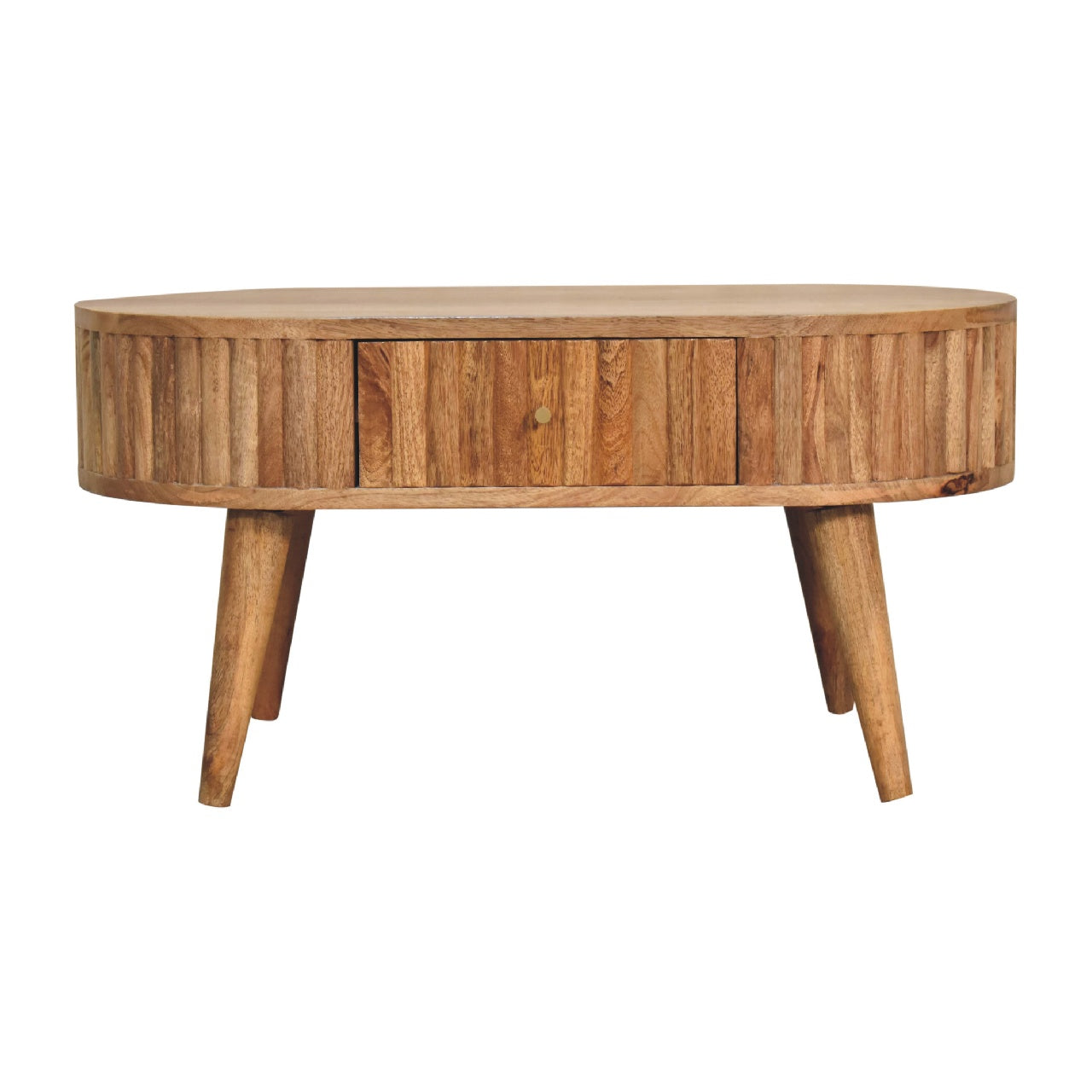 Coffee Table Stripe Maple Manor coffee table in solid wood mango wood with striped grain and drawer