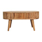 Coffee Table Stripe Maple Manor coffee table in solid wood mango wood with striped grain and drawer