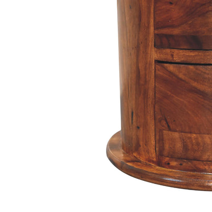 3 Drawer Chestnut Drum Sheesham