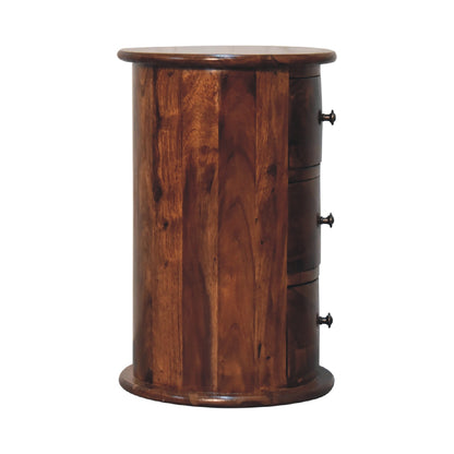 3 Drawer Chestnut Drum Sheesham