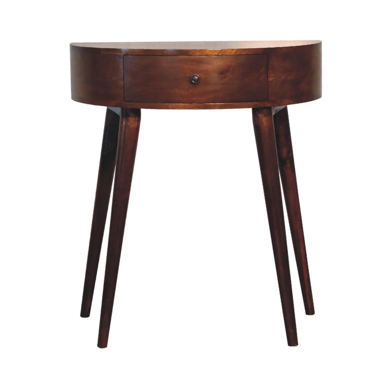 Console Table - Odyssey by Maple Manor in mango wood with one drawer and slim turned legs