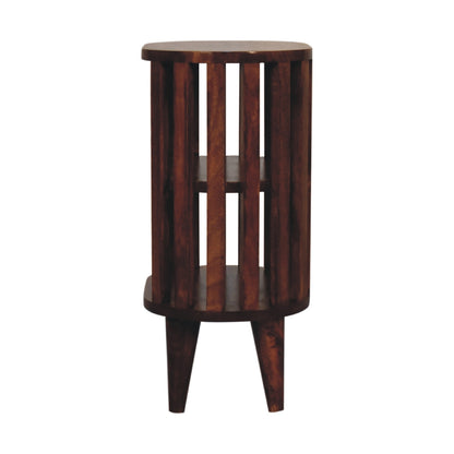 Chestnut Bedside - Ariella Double Shelf