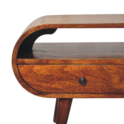 Chestnut TV Stand Circular
