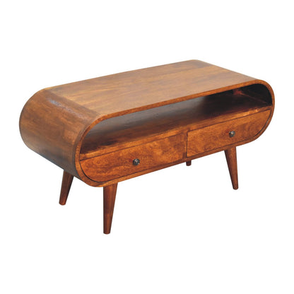 Chestnut TV Stand Circular