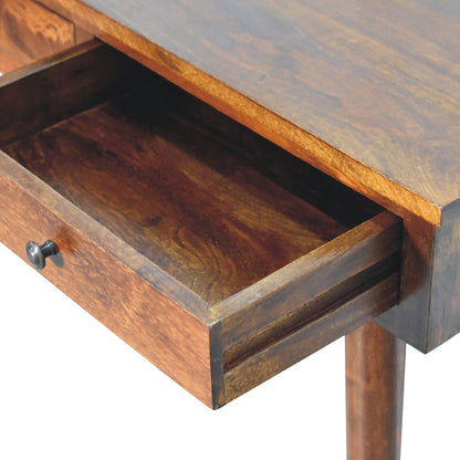 Chestnut Console Table 2 Drawer