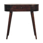 Walnut Console Table - Albion Light by Maple Manor in solid wood, dark walnut tone, single drawer front