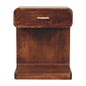Chestnut Bedside T-Bar Rounded Maple Manor bedside table in chestnut solid wood with T-bar drawer handle.