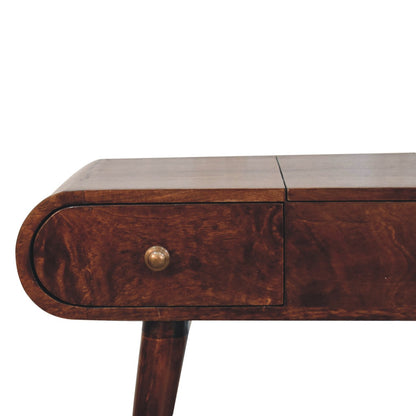 Walnut Dressing Table with Foldable Mirror California