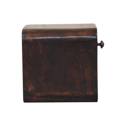 Wall Mounted Bedside - Mini Curved California Walnut