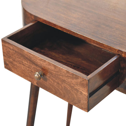 Console Table California Walnut Rounded Small