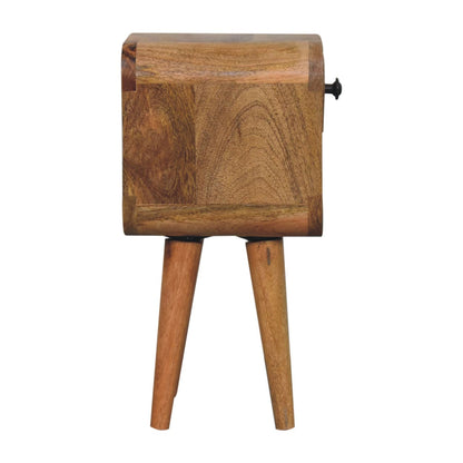 Oak-ish Bedside Extra Mini Curve Lower