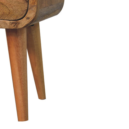Oakish Bedside Extra Mini Curve