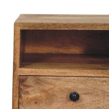 Wall Mounted Bedside Oak-ish Solis 1-Drawer