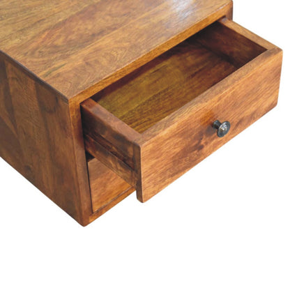 Wall Mounted Bedside 2-Drawer Chestnut Solis