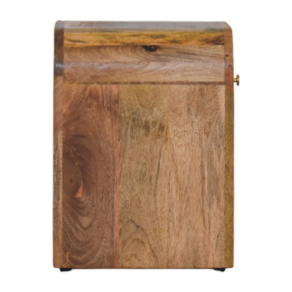 Oak-ish Bedside Mini Darcy with Curved Edges
