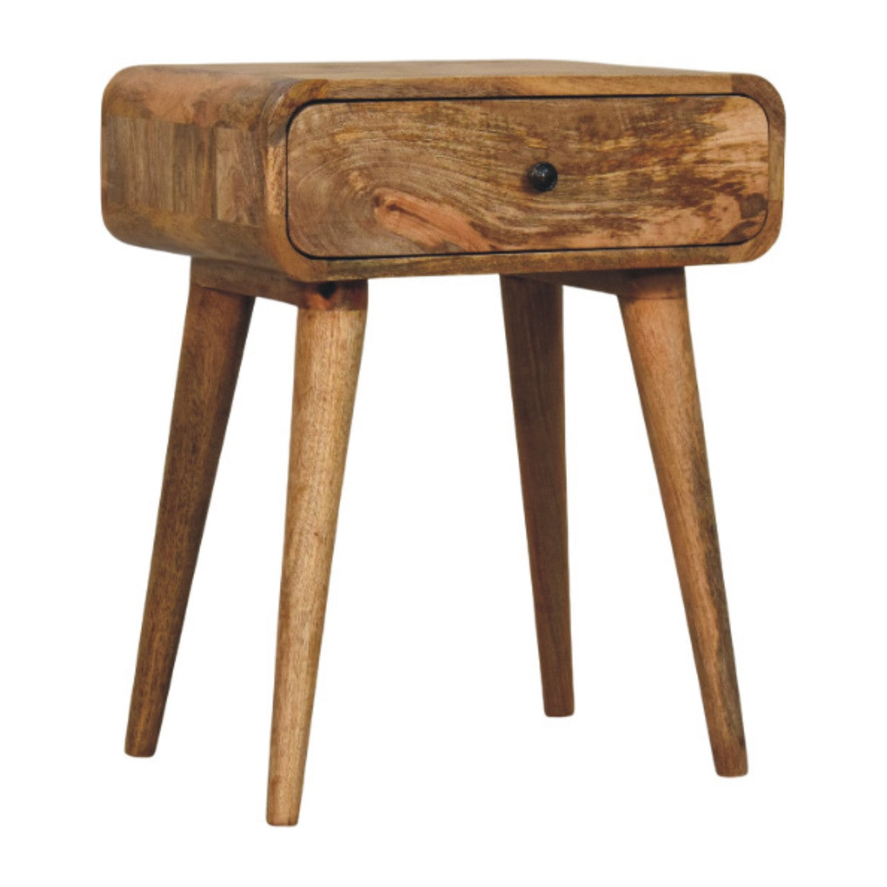Bedside with 1 drawer - Avora Oak-ish Maple Manor bedside table in solid wood, warm oak brown finish