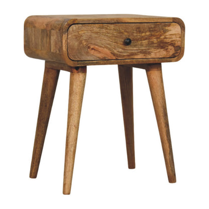 Bedside with 1 drawer - Avora Oak-ish Maple Manor bedside table in solid wood, warm oak brown finish