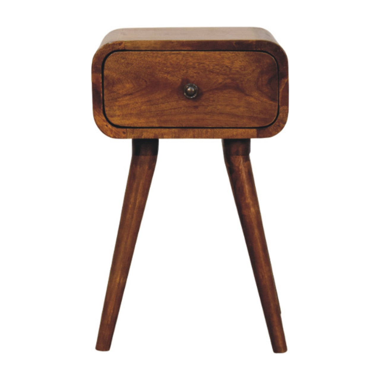 Chestnut Bedside with 1 Drawer Avora Mini by Maple Manor mango wood bedside table with single drawer