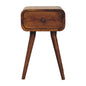 Chestnut Bedside with 1 Drawer Avora Mini by Maple Manor mango wood bedside table with single drawer