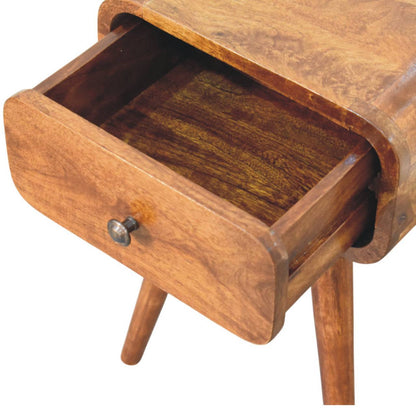Chestnut Bedside with 1 Drawer Avora Mini