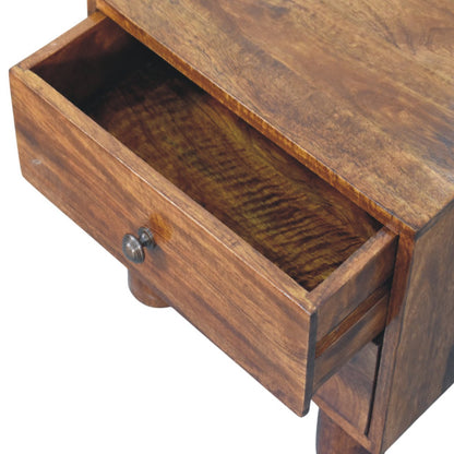2 Drawer Chestnut bedside - Tula