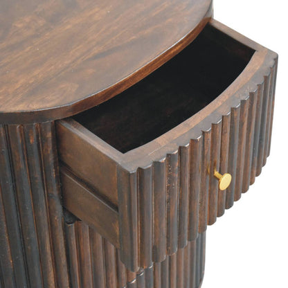 3-Drawer Bedside - Curved Fluted