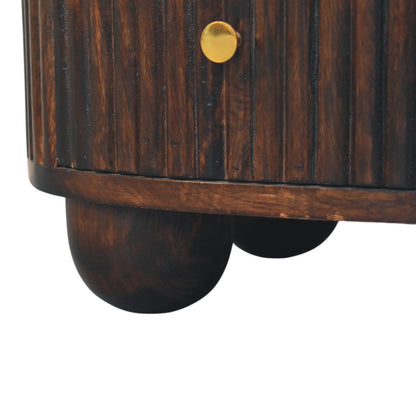 3-Drawer Bedside - Curved Fluted