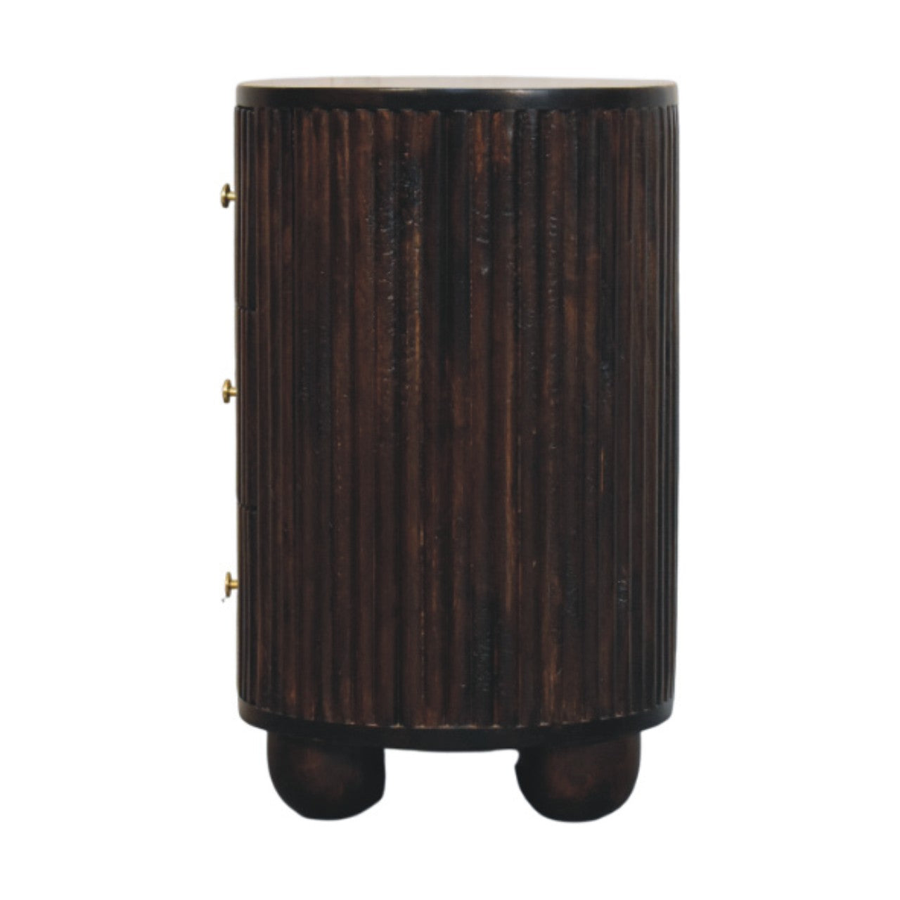 3-Drawer Bedside - Curved Fluted