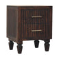 2 Drawer Bedside Belmont by Maple Manor, solid wood bedside table with two drawers and bar pulls