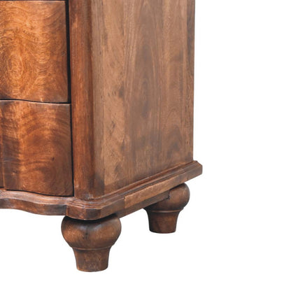 2-Drawer Bedside with Open Shelf
