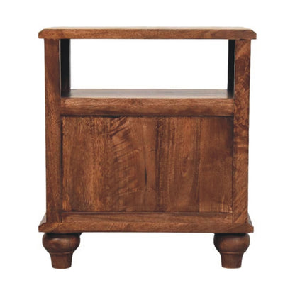 2-Drawer Bedside with Open Shelf