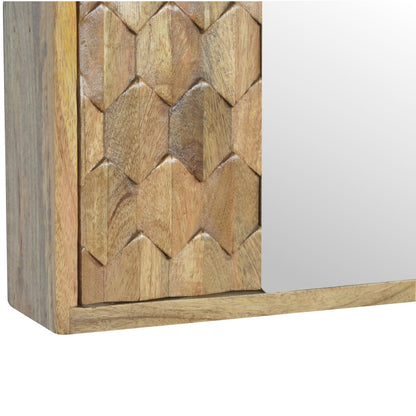 Mirror Cabinet - Pineapple Carved