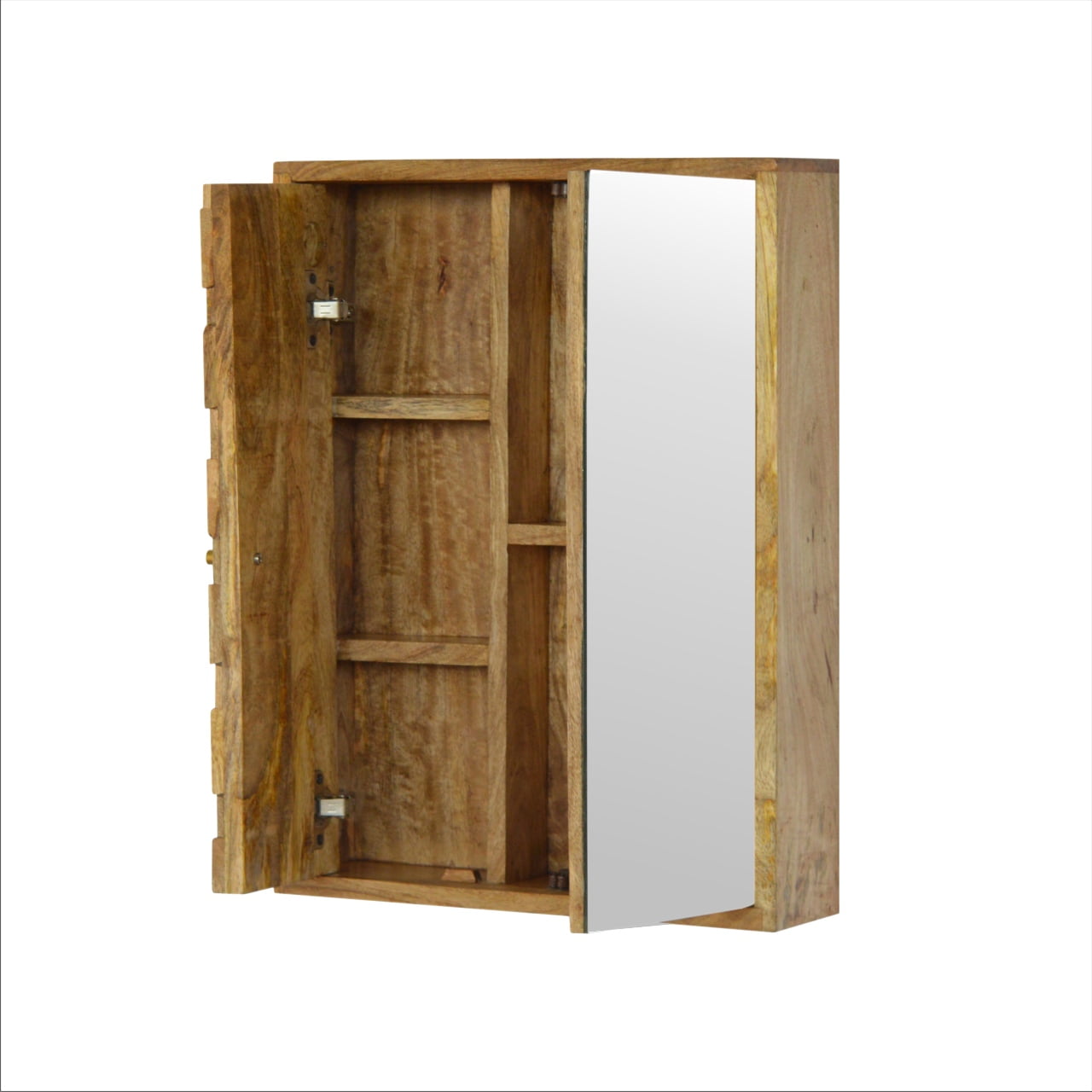Mirror Cabinet - Pineapple Carved