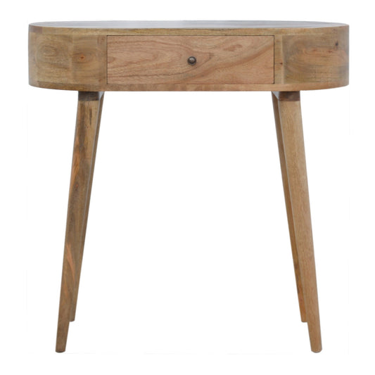 Console Unit Albion by Maple Manor console table in solid wood with one drawer and round knob
