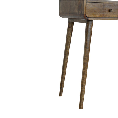 Console Table Curved Grey-wash