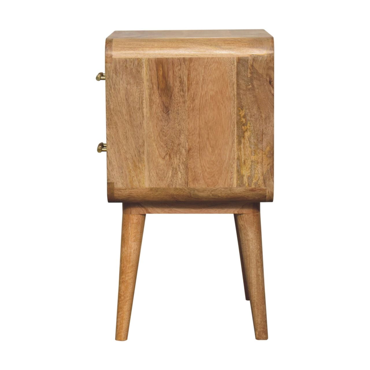Oak ish Bedside Table - Ridged
