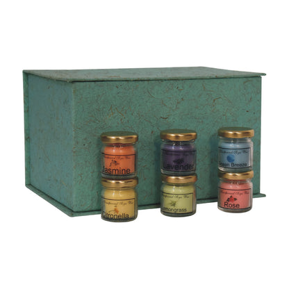 candle gift box with lemongrass, Lavender, Rose, Citronella, Jasmine 