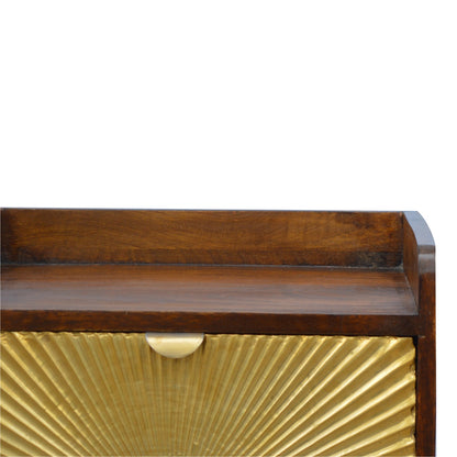 One Drawer Bedside Manila Gold