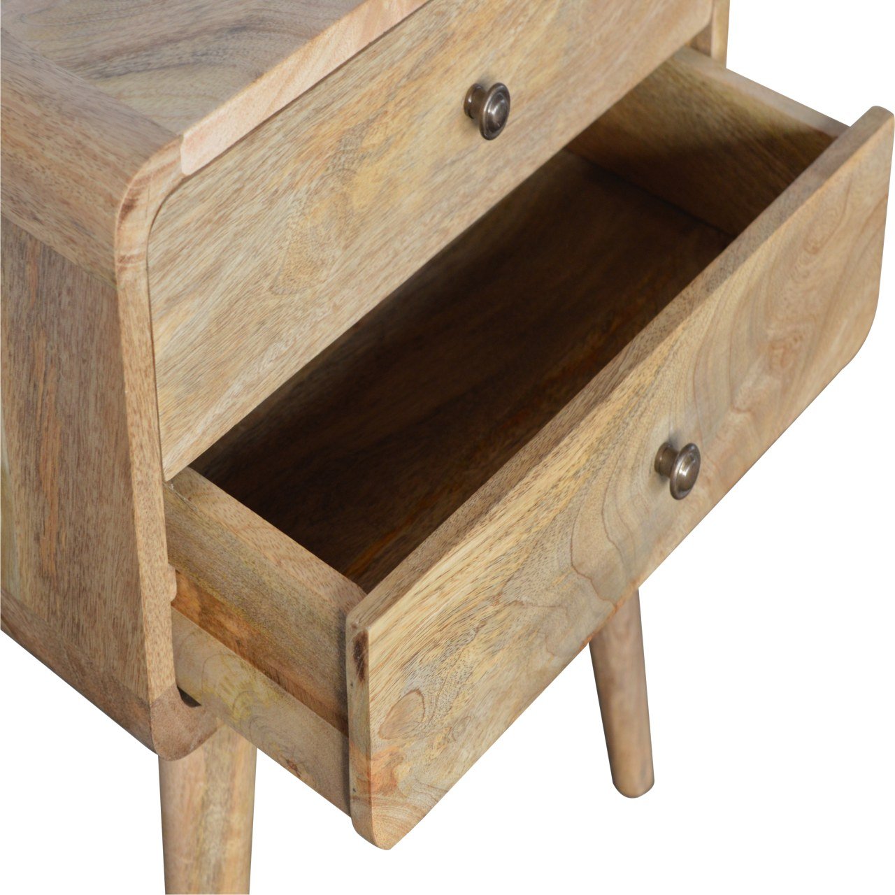 Oak-ish Bedside Curved